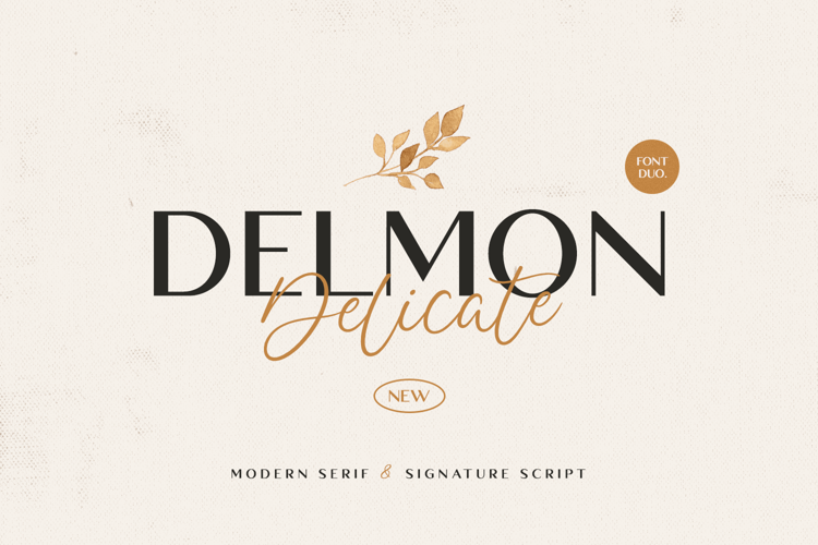 Delmon Delicate Script Font website image