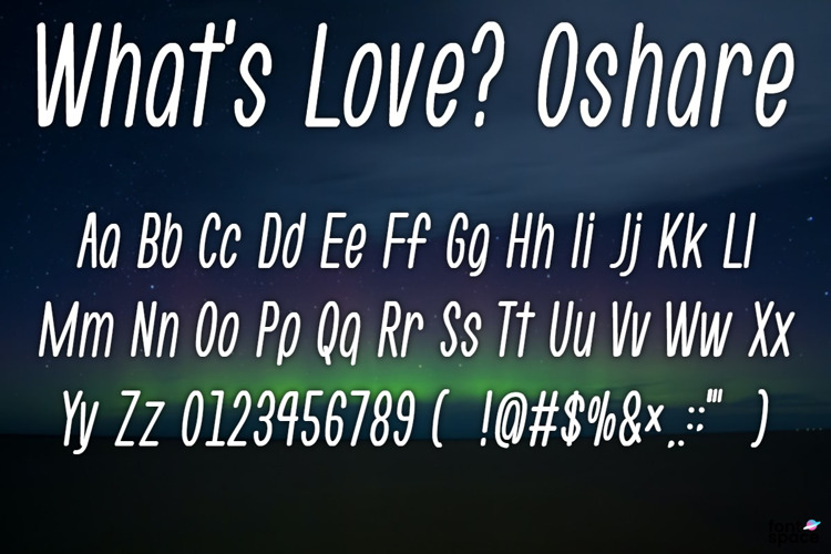 What ‘s Love ? Oshare Font website image