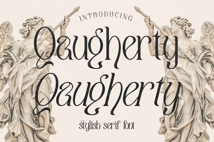 Qaugherty Font website image