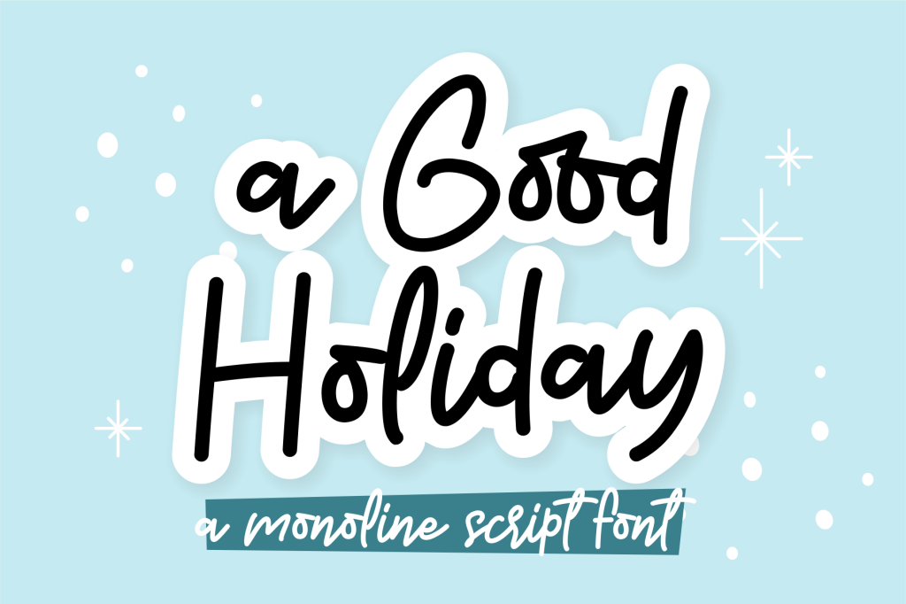 a Good Holiday Font website image