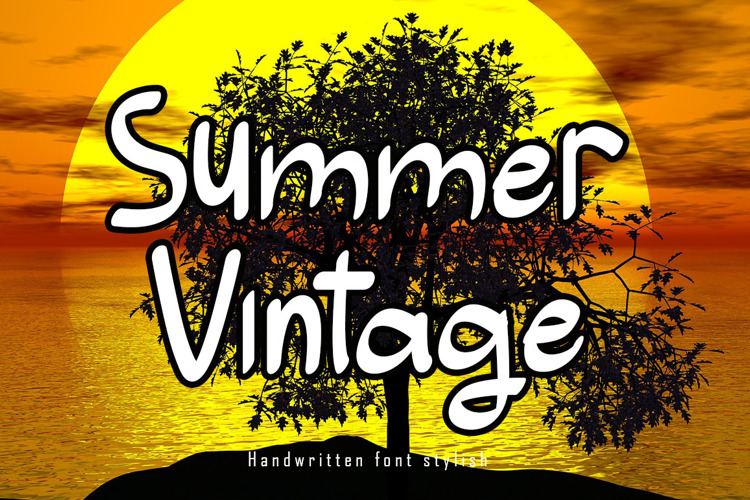 Summer Vintage Font website image