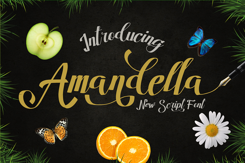 Amandella Script Font website image