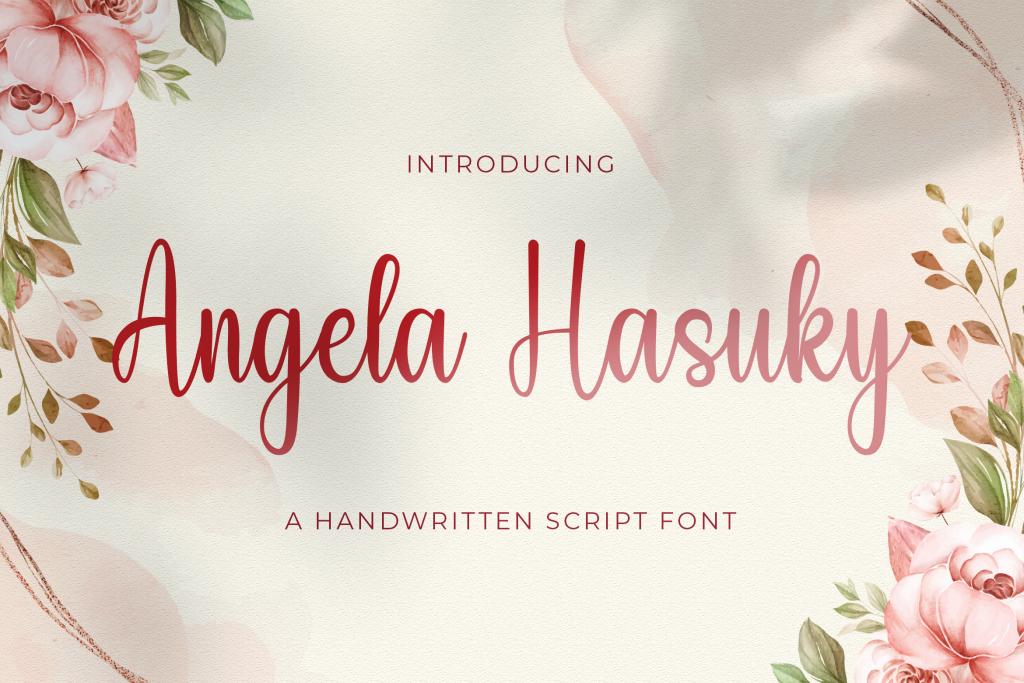 Angela Hasuky Font website image