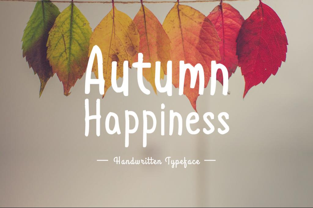 Autumn Happiness Font website image