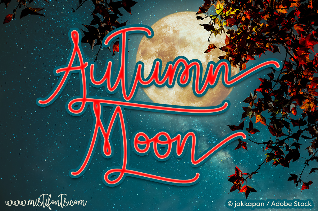 Autumn Moon Font website image