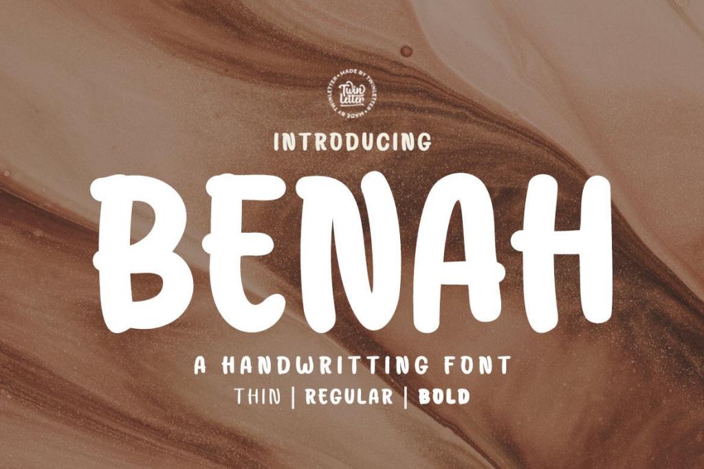 BENAH Personal Use Font Family website image
