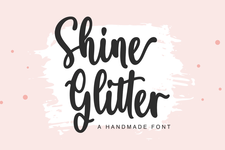 Shine Glitter Font website image