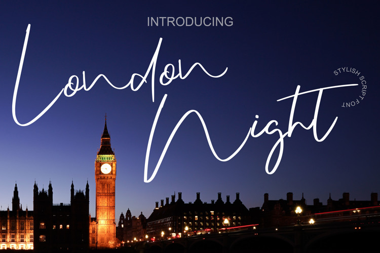 London Night Font website image