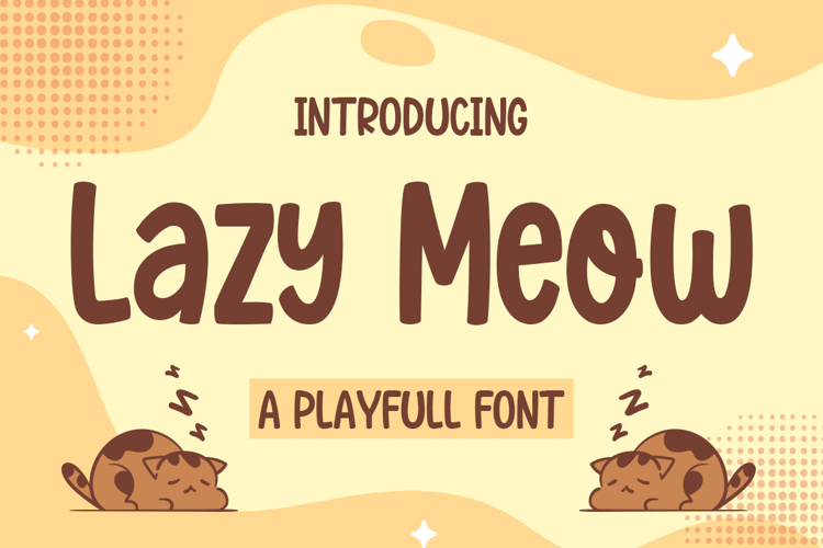 Lazy Meow Font website image