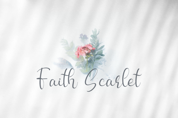 Faith Scarlet Font website image