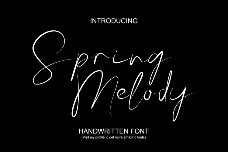 Spring Melody Font website image