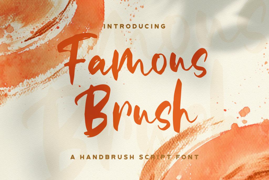 Famous Brush Font website image