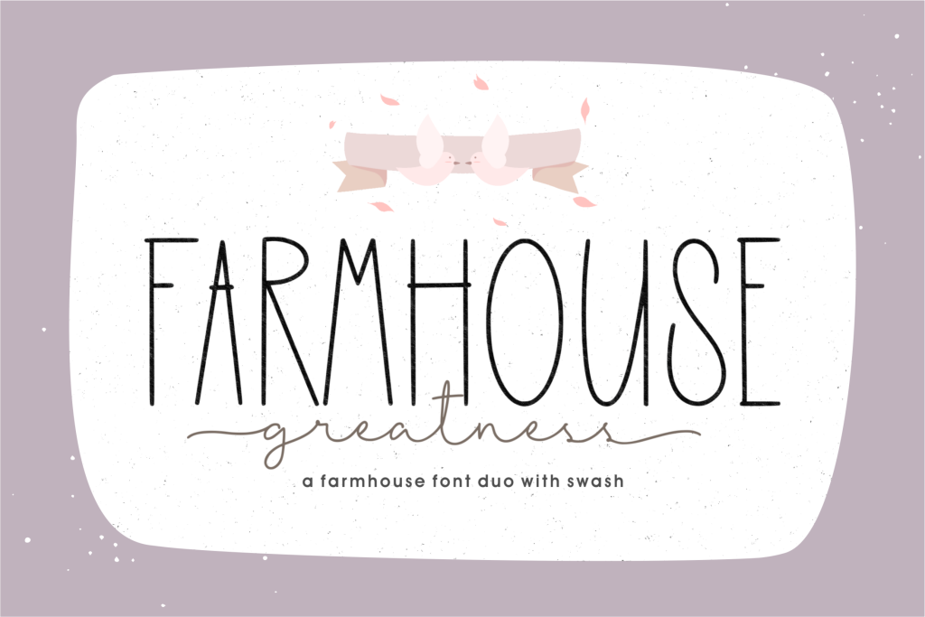 Farmhouse Greatness Font Family website image