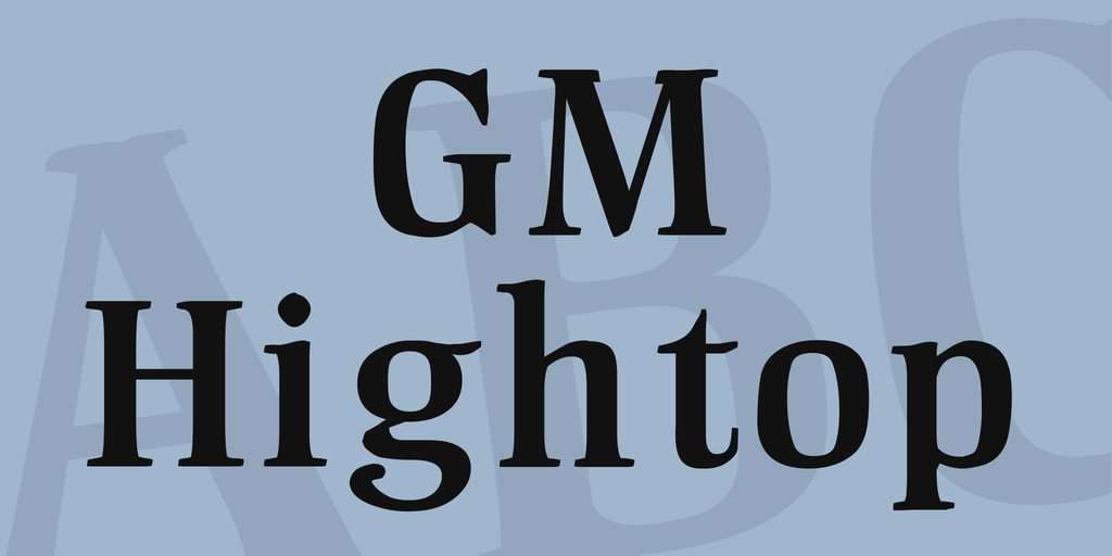 GM Hightop Font website image