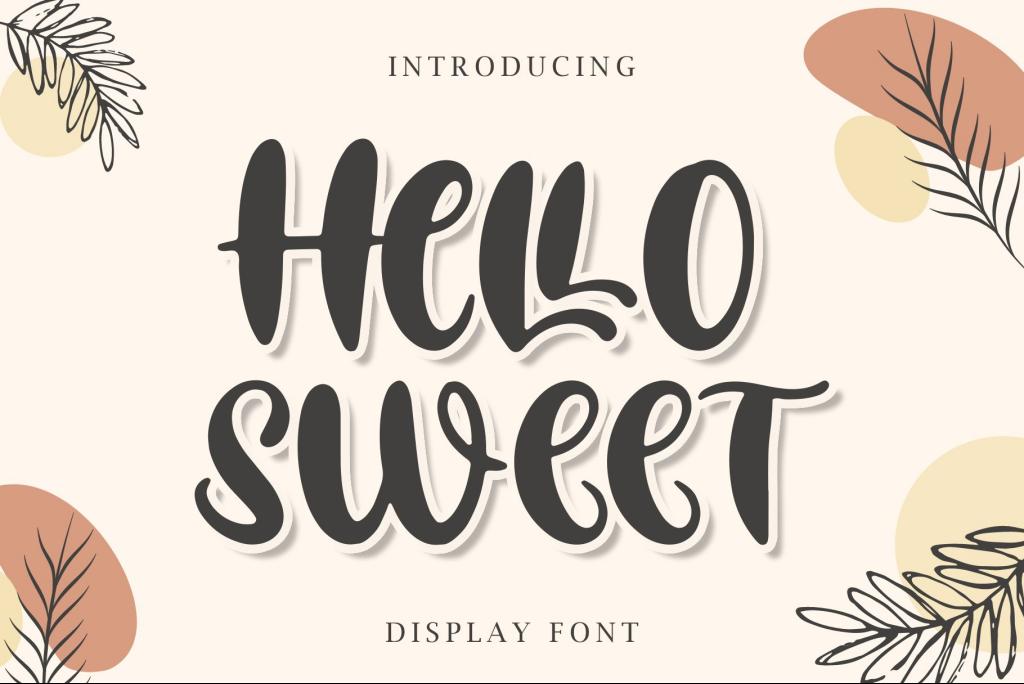 Hello Sweet – Personal Use Font website image