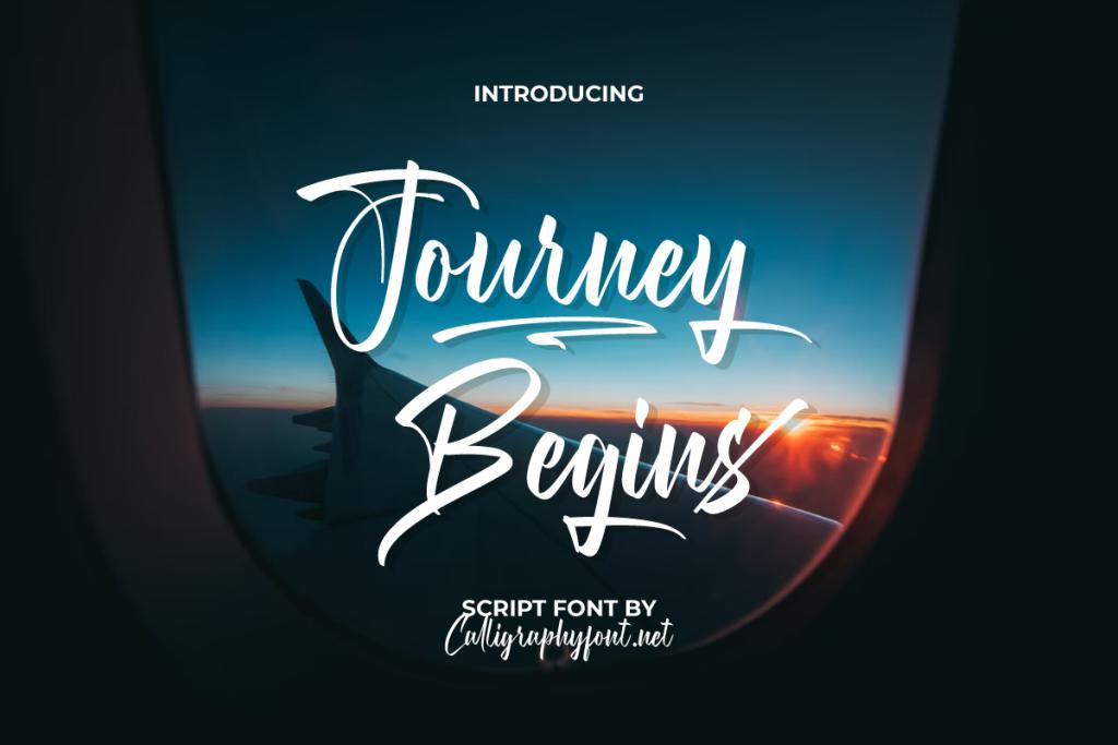 Journey Begins Demo Font website image