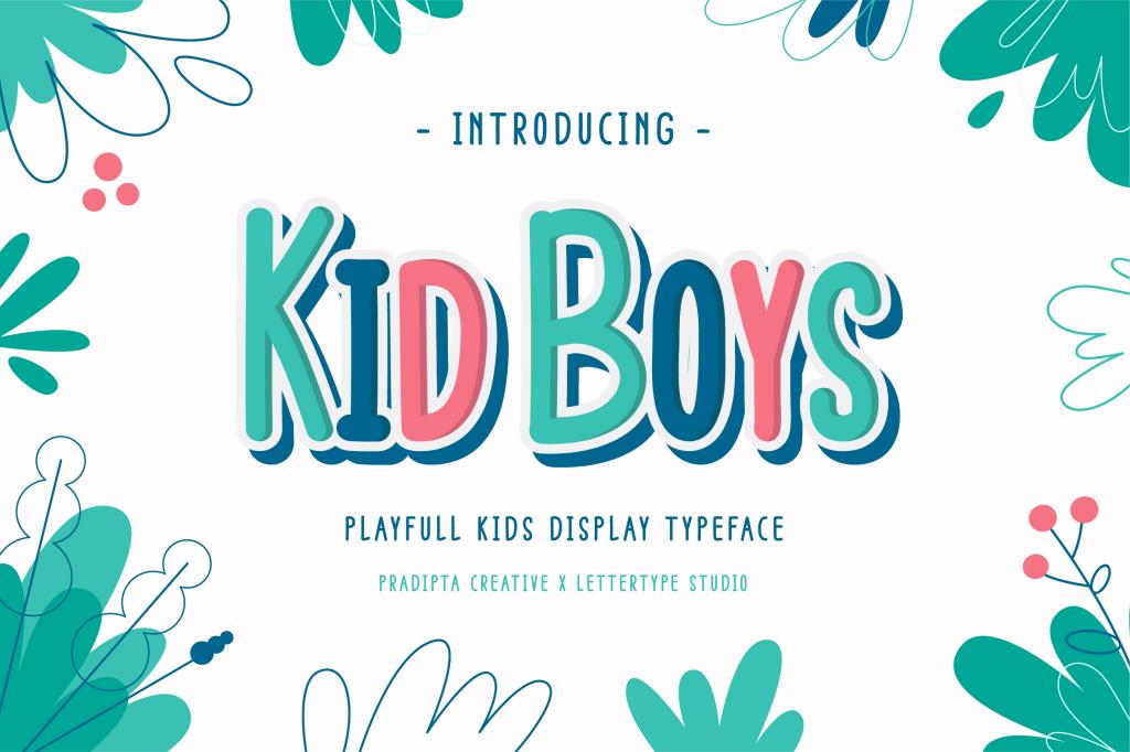 Kid Boys Font website image