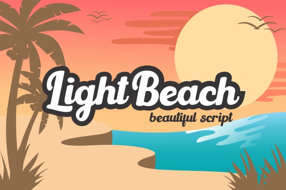 Light Beach Font website image