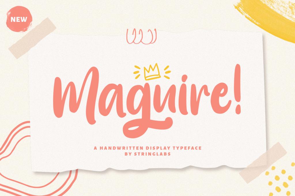 Maguire Font website image