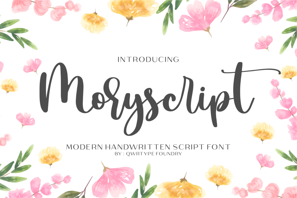 Moryscript Font website image