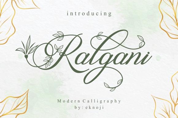 Ralgani Font website image