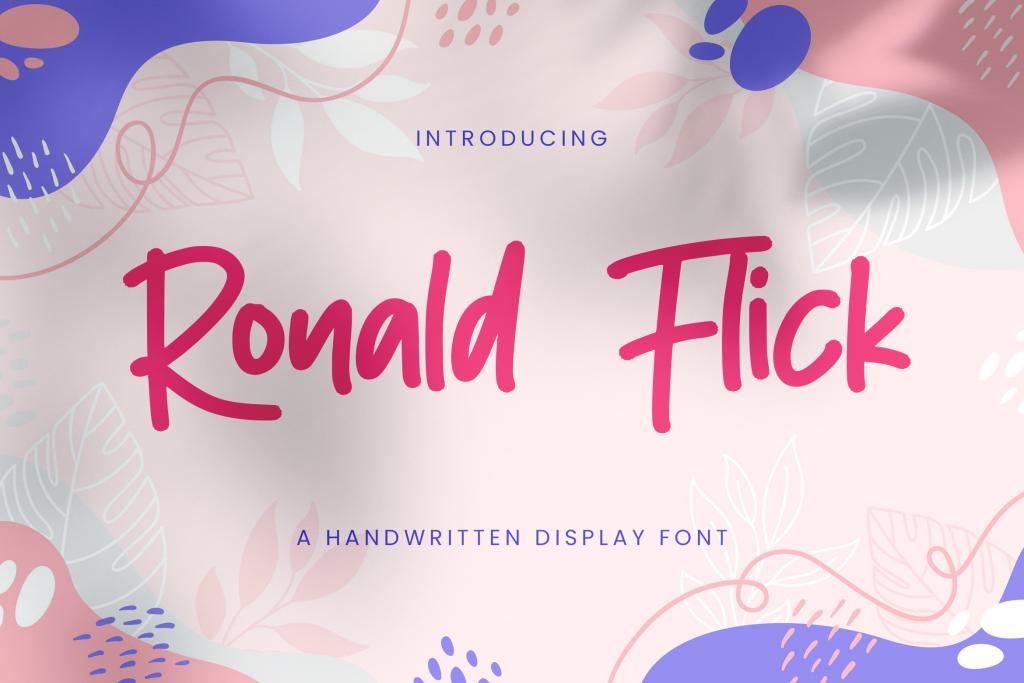 Ronald Flick Font website image