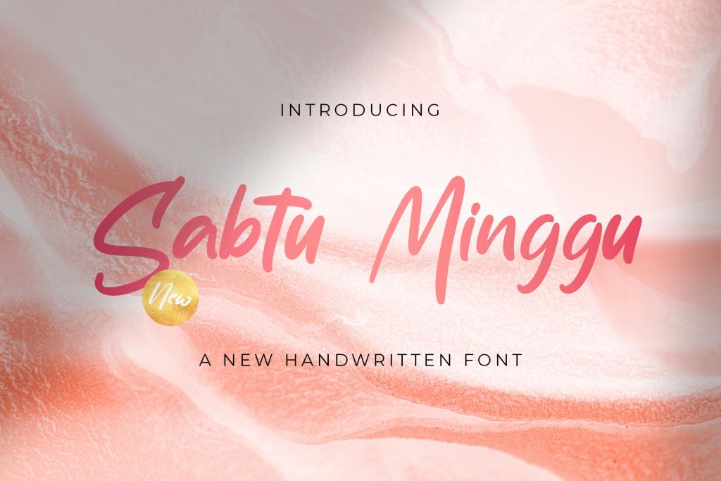 Sabtu Minggu Font website image