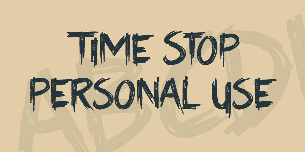 Time Stop Personal Use Font website image