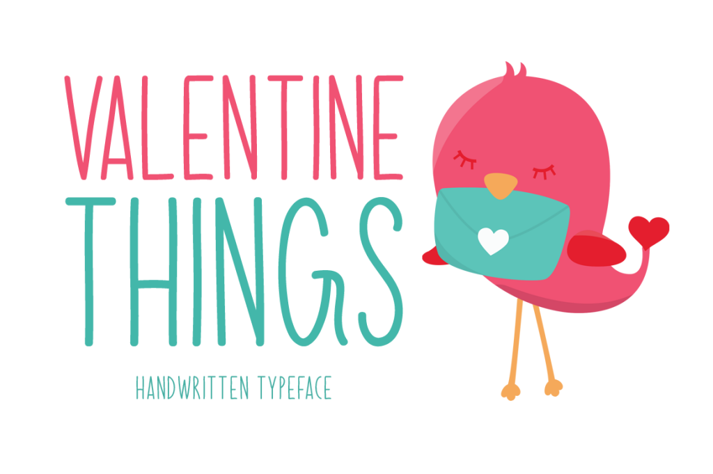 Valentine Things Font website image
