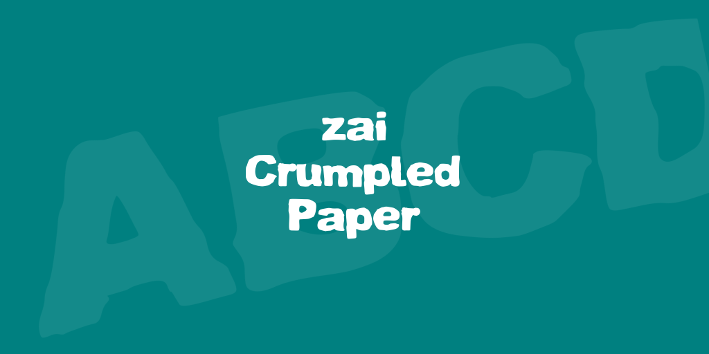 zai Crumpled Paper Font website image