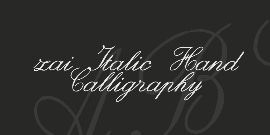 zai Italic Hand Calligraphy Font website image