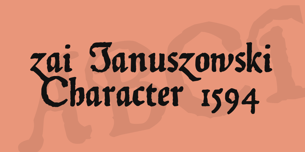 zai Januszowski Character 1594 Font website image