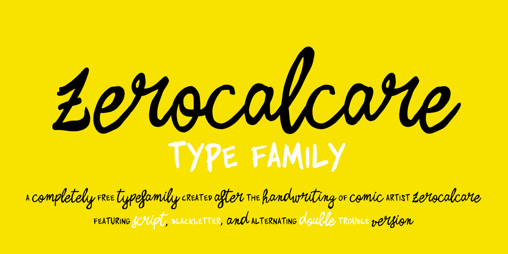 Zerocalcare Script Font Family website image