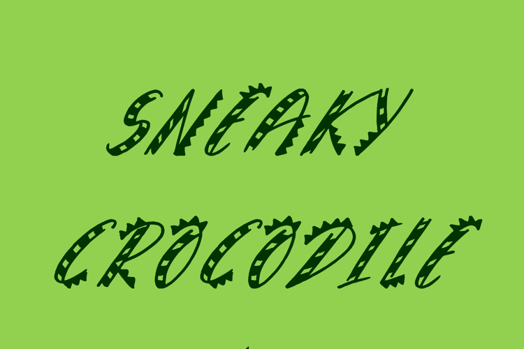 Sneaky Crocodile Font website image
