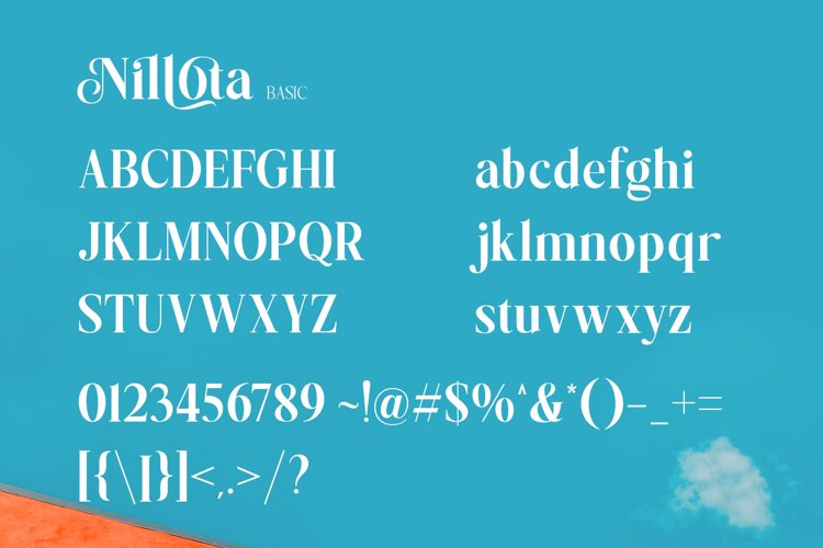 Nillota Font website image