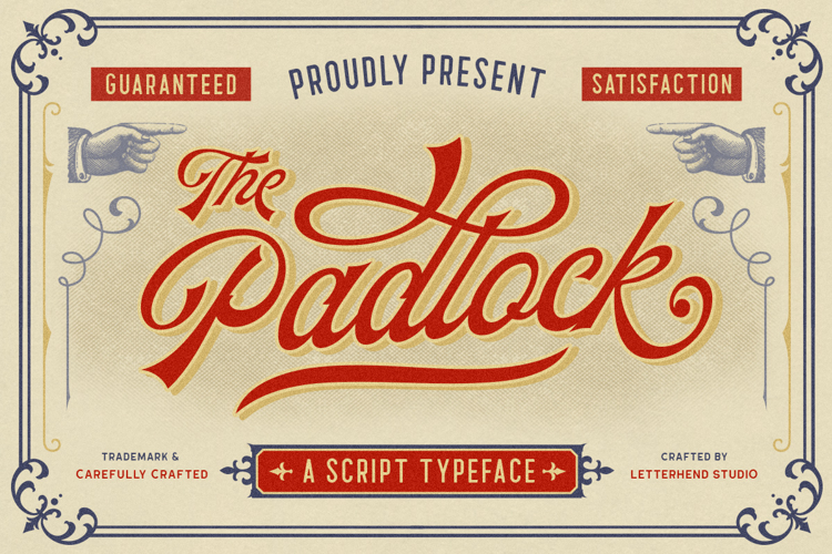 Padlock Script Font website image