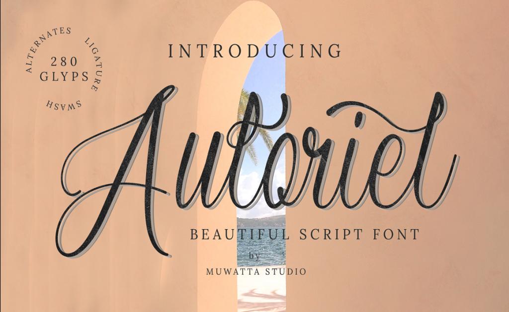 Auloriel Script Font website image