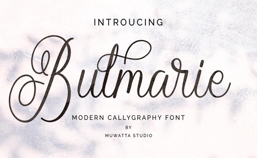 Bulmarie Script Font website image