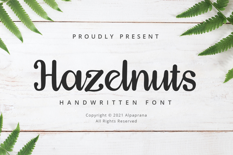 Hazelnuts Font website image