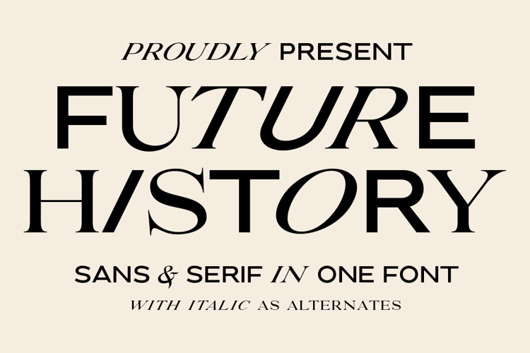 Future History Font website image