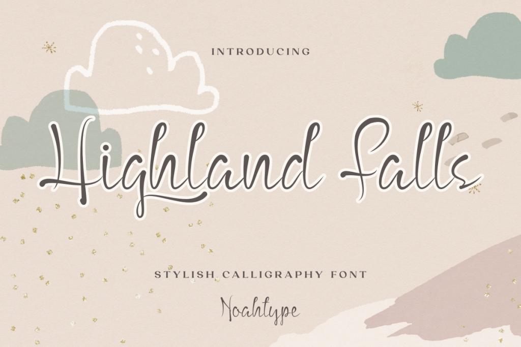 Highland Falls Demo Font website image