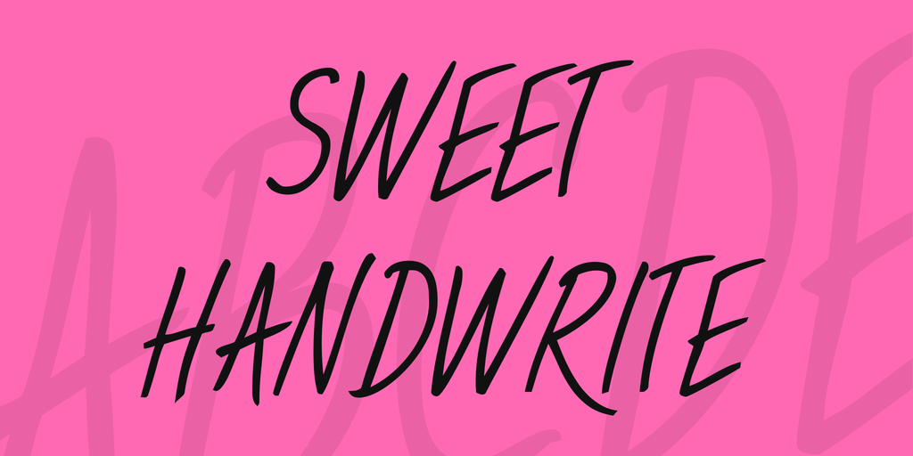 Sweet Handwrite Font website image