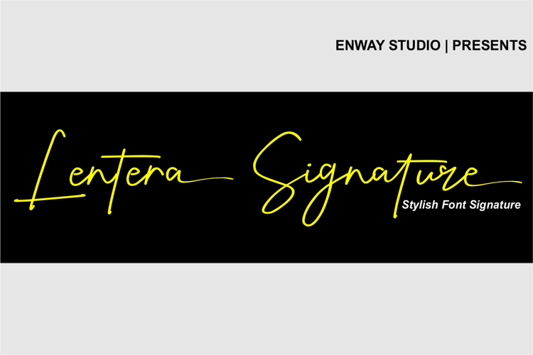 Lentera Signature Font website image