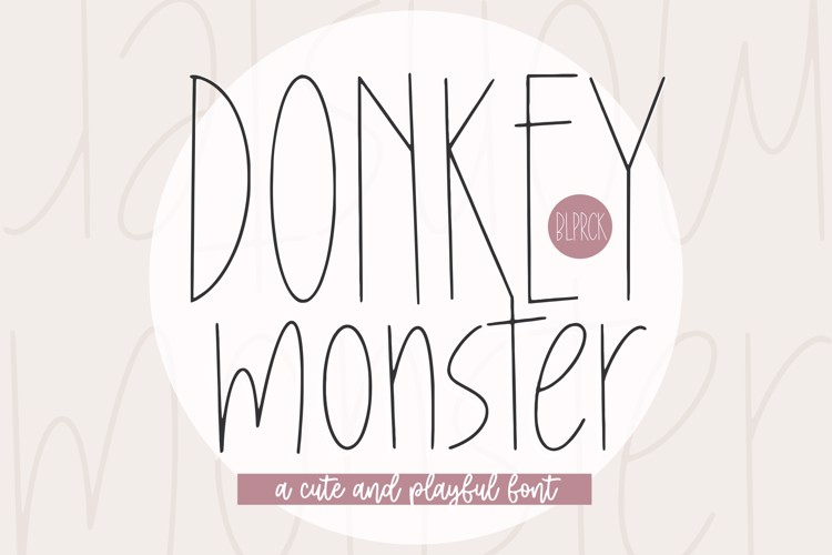 Donkey Monster Font website image