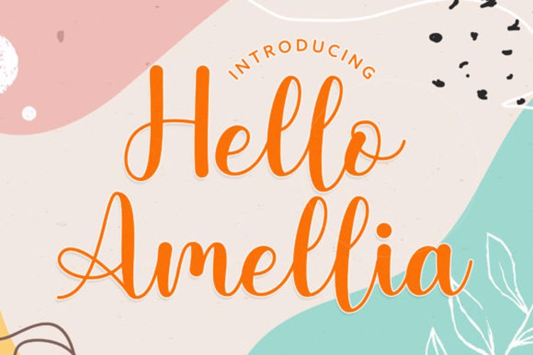 Hello Amellia Font website image