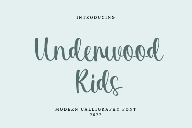 Underwood Kids Font website image