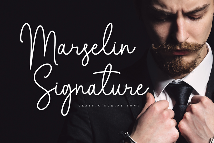 Marselin Signature Font website image
