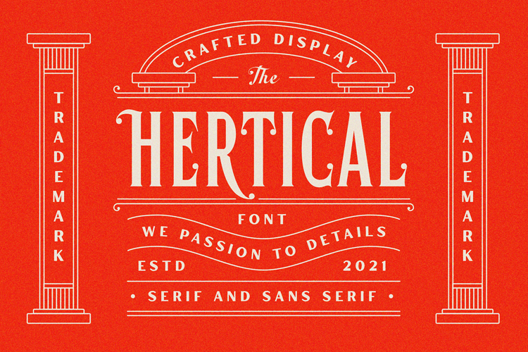 Hertical Font website image