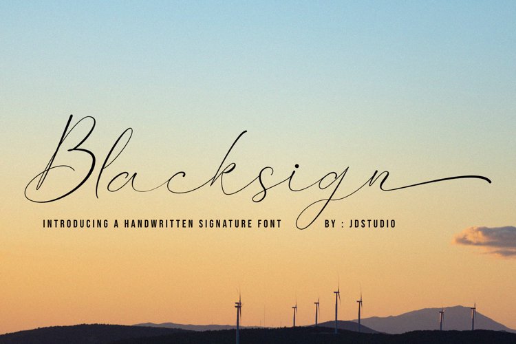 Blacksign Font website image