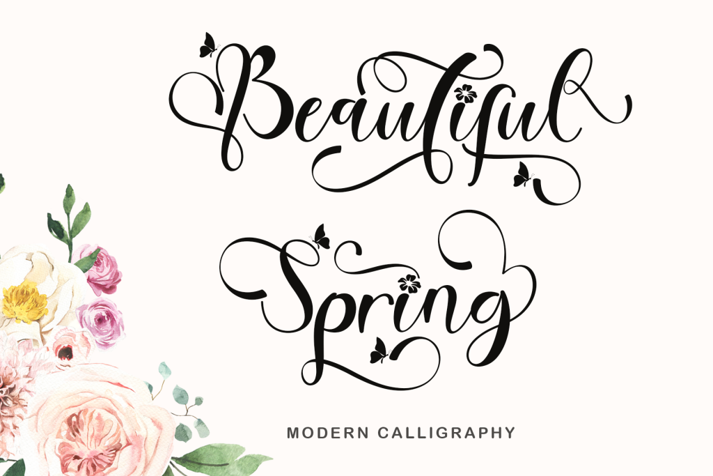 Beautiful Spring Font website image